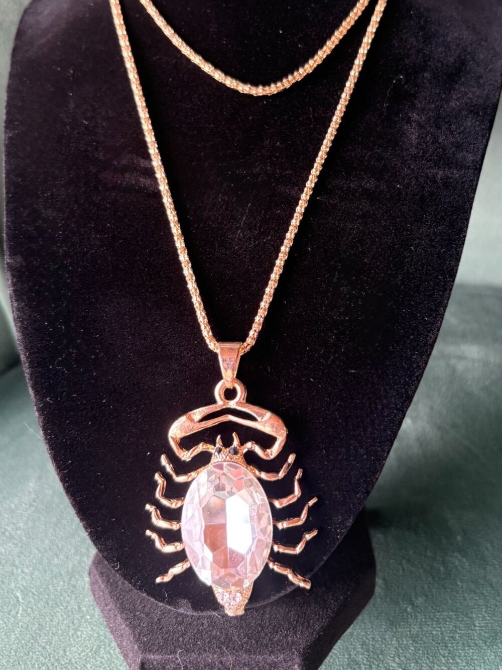 Vintage Insect Pendant and Chain
